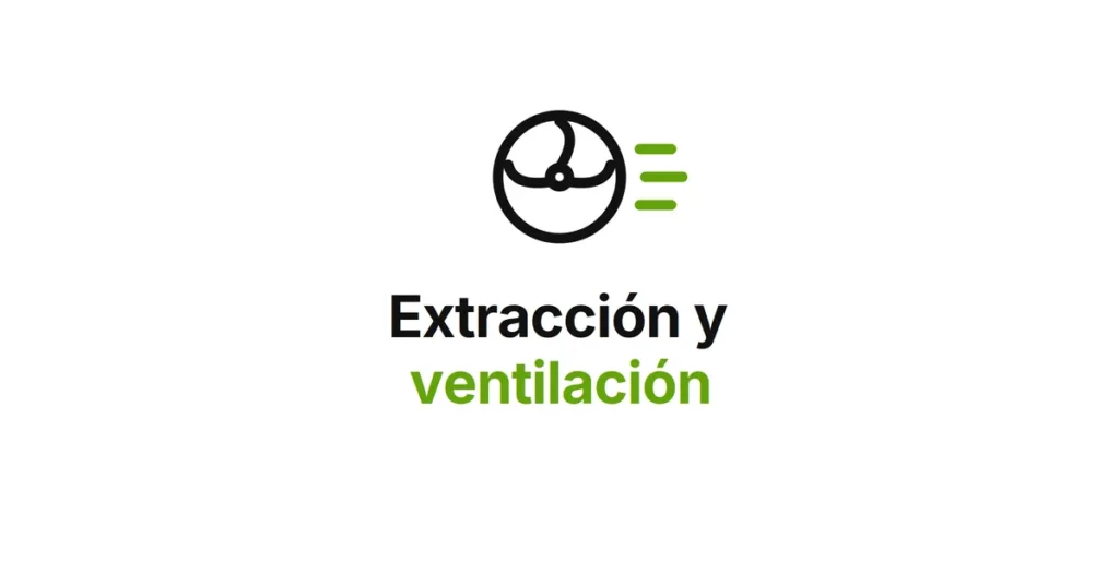 Extractor de aire y ventilación para cultivo interior