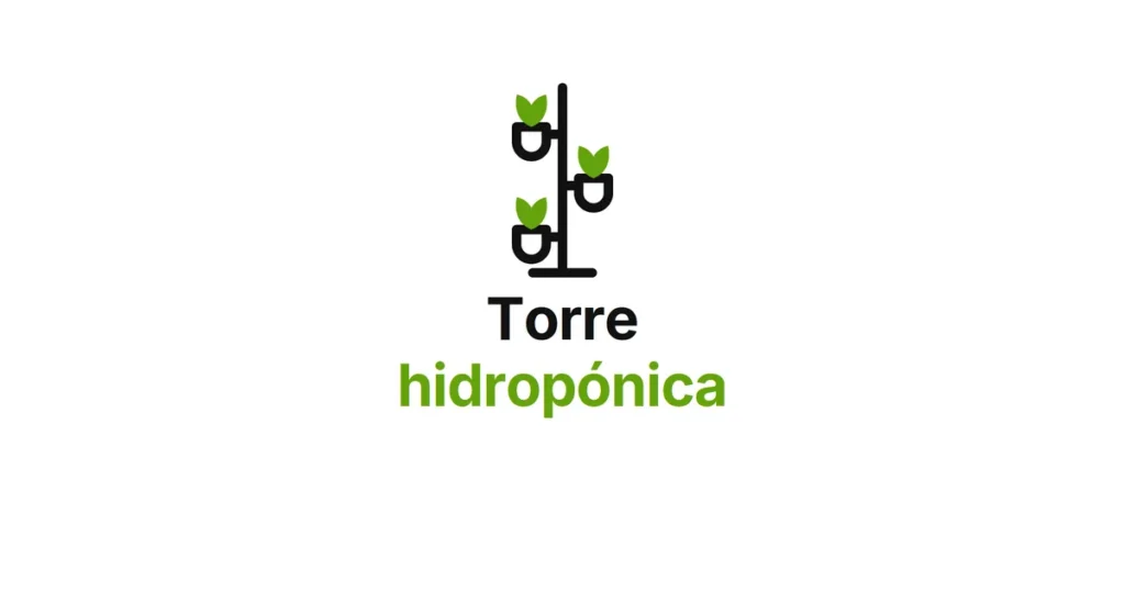 Torre hidropónica vertical con plantas de hoja verde